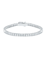 Crislu Brazalete De Tenis Clasico de Princesa Platino Mediano 