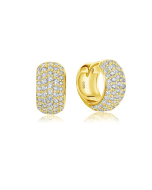 Crislu Small Pave Huggie Hoop Earrings