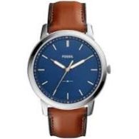 Fossil  Theminimalist 3H Men's Watch Brown 44Mm