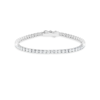 Crislu Classic Medium Brilliant Tennis Bracelet Finished in Pure Platinum