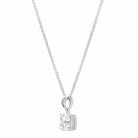 Crislu  Collar con Colgante de Royal Asscher Acabado en Platino